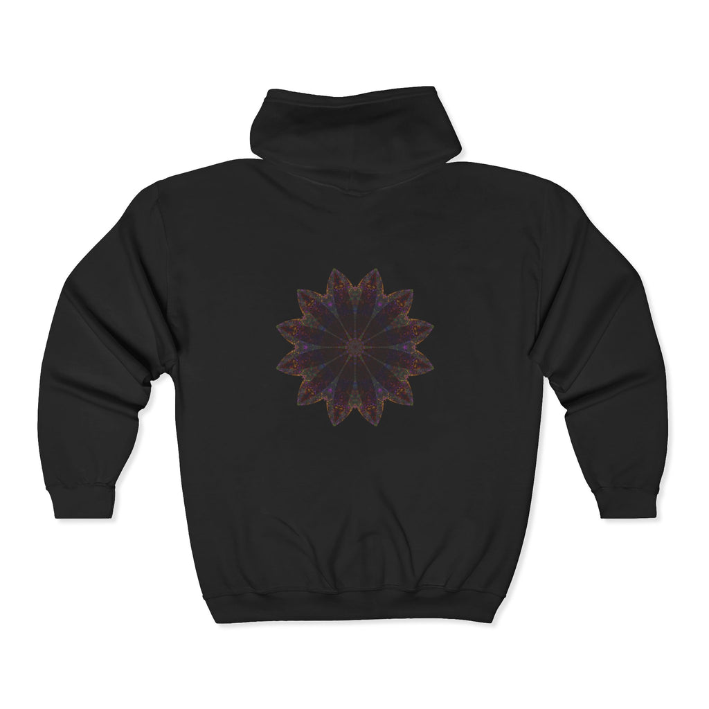 Unisex Heavy Blend™ Full Zip Hooded Sweatshirt - Love Light Mandalas No.10