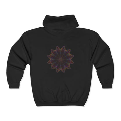 Unisex Heavy Blend™ Full Zip Hooded Sweatshirt - Love Light Mandalas No.10
