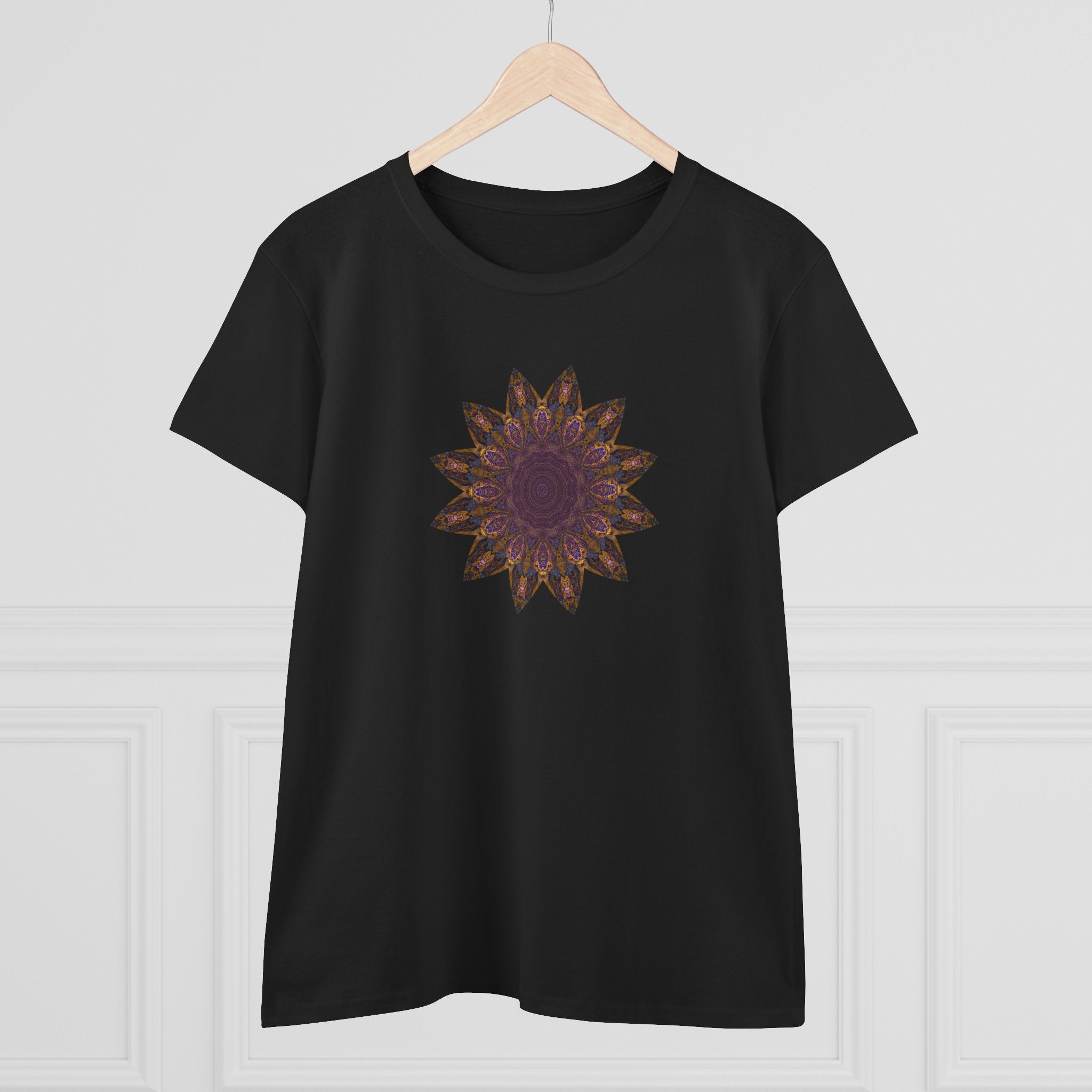 Women's Midweight Cotton Tee - Love Light Mandalas No.1