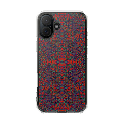 iPhone 16 Magnetic Clear Impact Case - Hidden Weave Series No.25