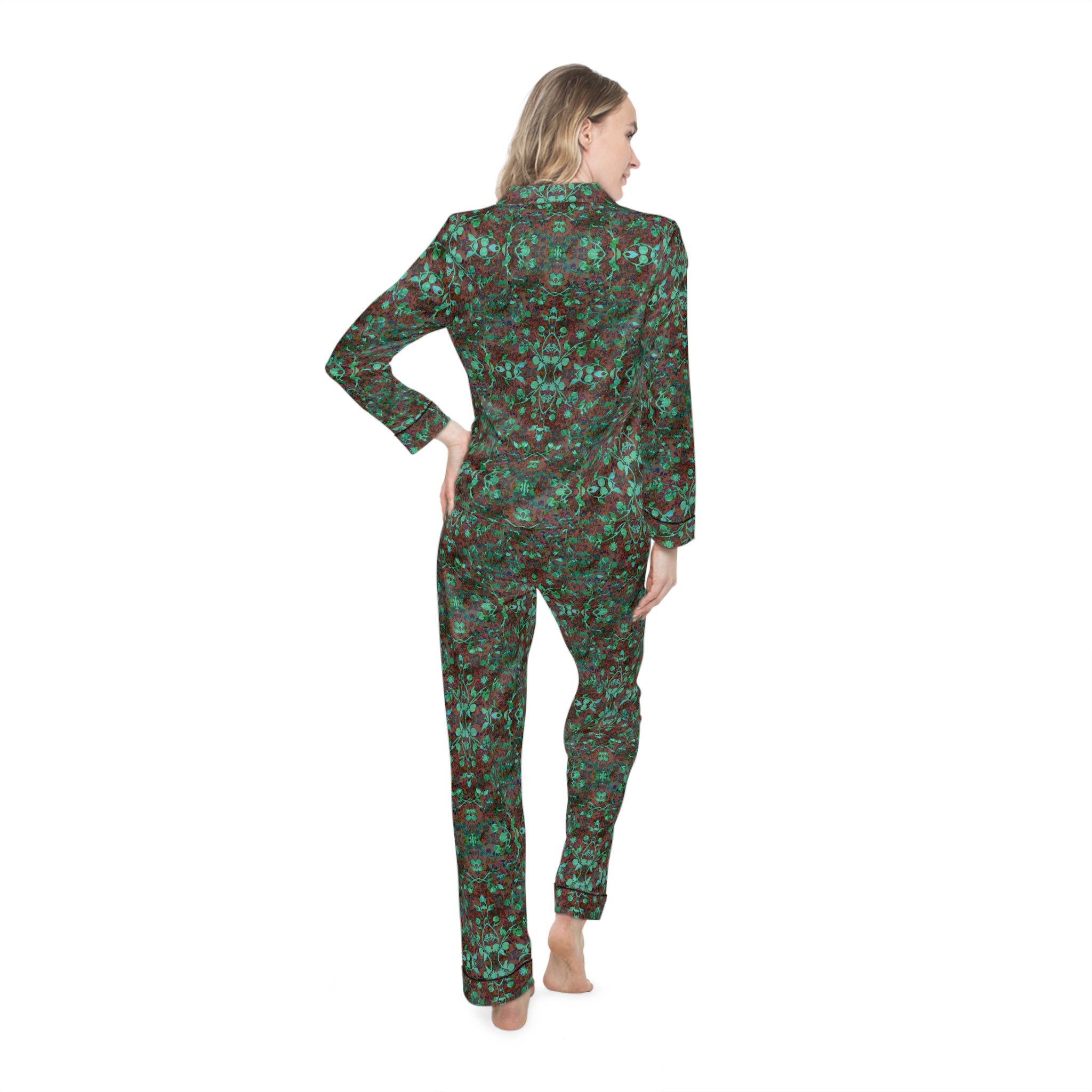 Women's Satin Pajamas - Hidden Weave No.29
