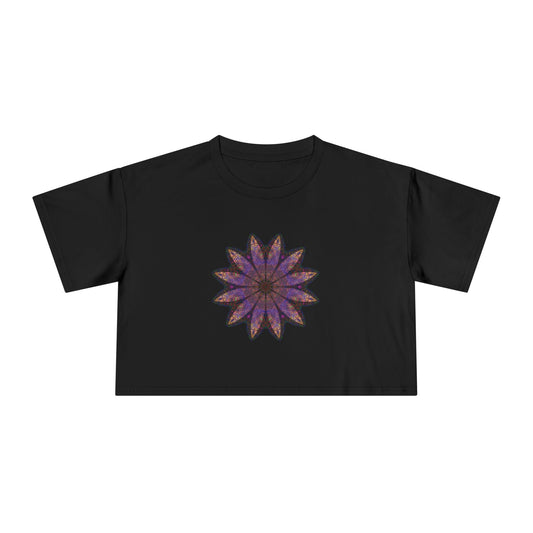 Women's Cropped Tee - Love Light Mandalas No.23