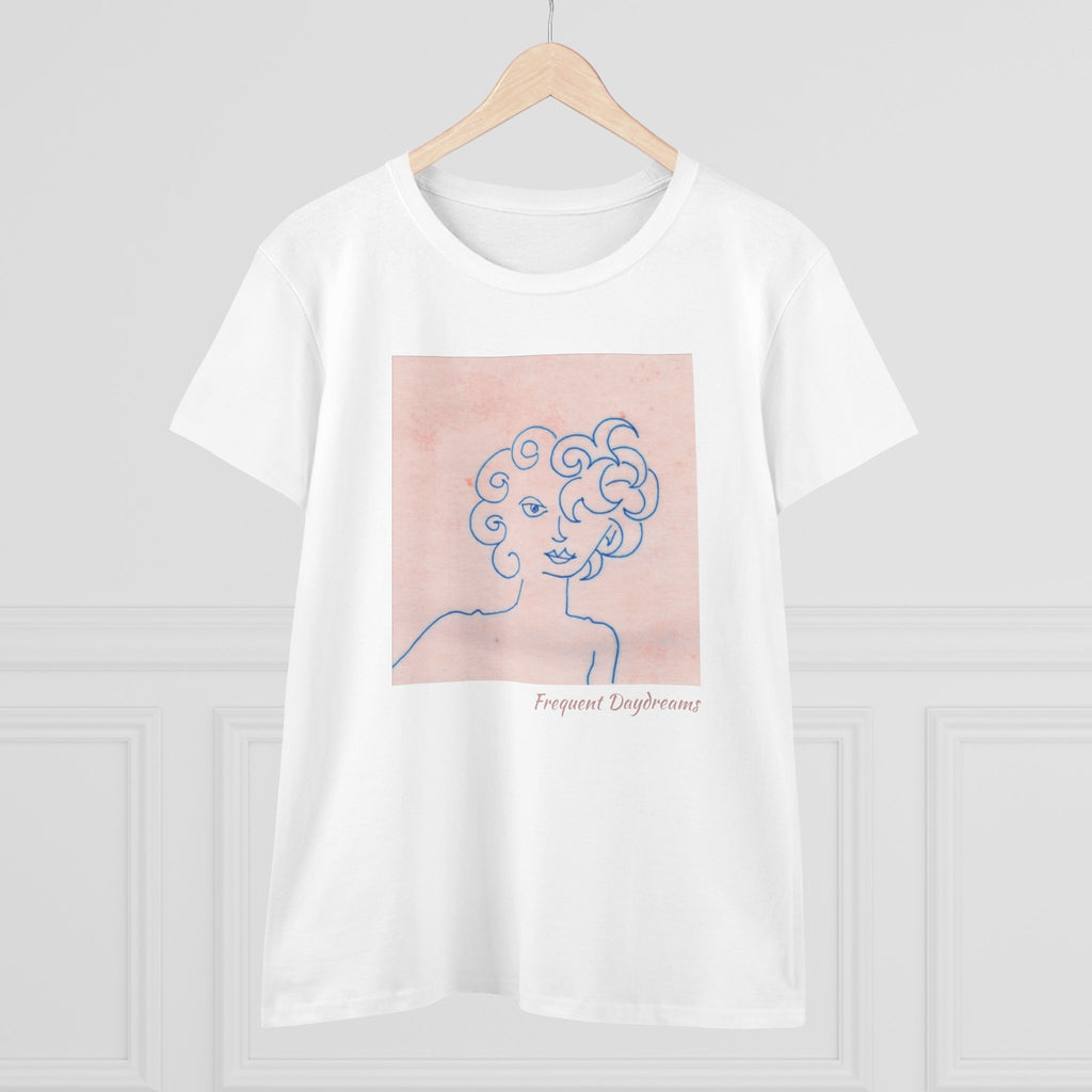 Women's Midweight Cotton Tee - Frequent Daydreams Sketch No.47