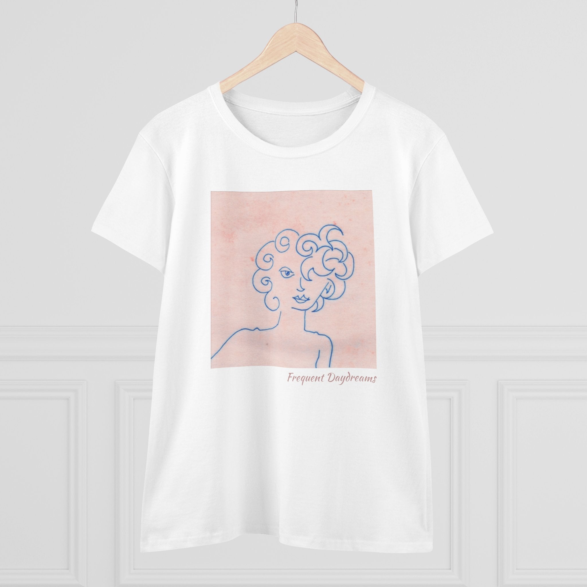 Women's Midweight Cotton Tee - Frequent Daydreams Sketch No.47