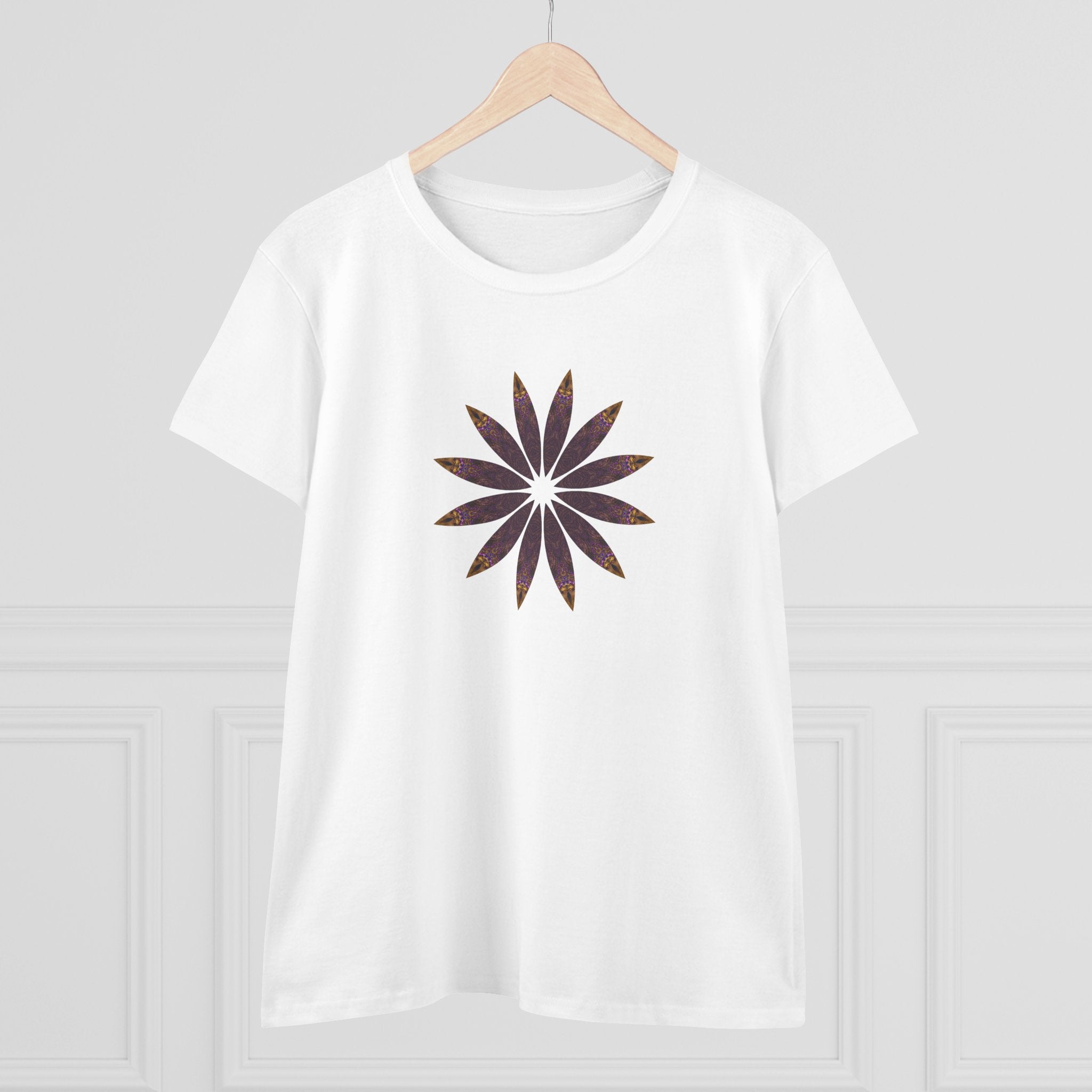 Women's Midweight Cotton Tee - Love Light Mandalas No.2
