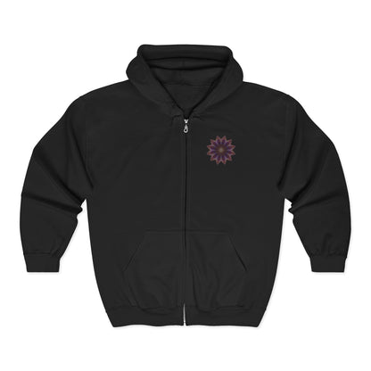 Unisex Heavy Blend™ Full Zip Hooded Sweatshirt - Love Light Mandalas No.11