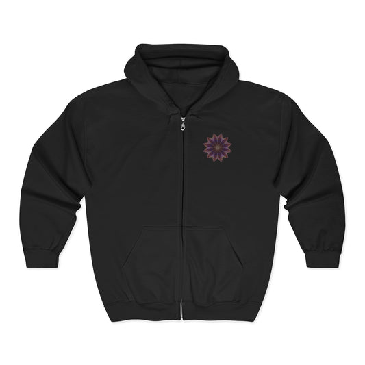 Unisex Heavy Blend™ Full Zip Hooded Sweatshirt - Love Light Mandalas No.11