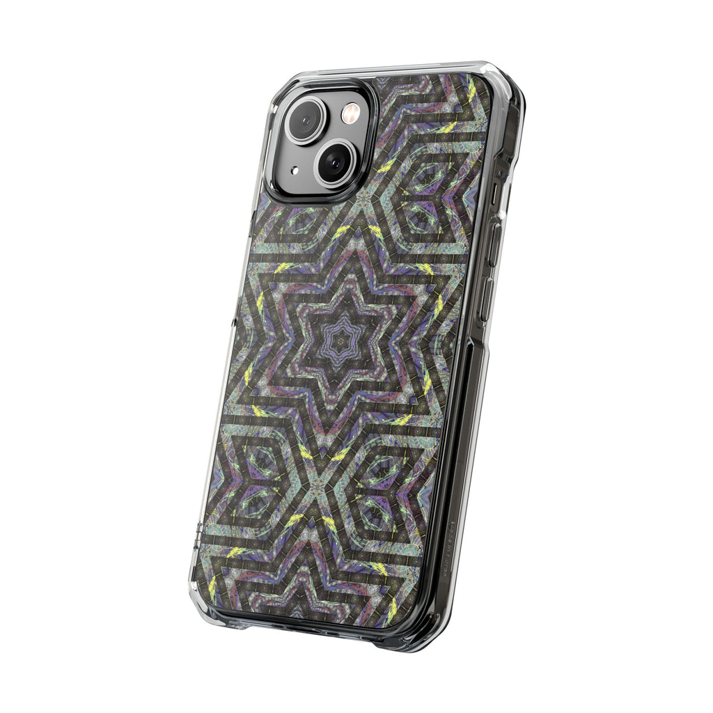 iPhone 14 Magnetic Clear Impact Case - P5 Kaleidoscopic No.1