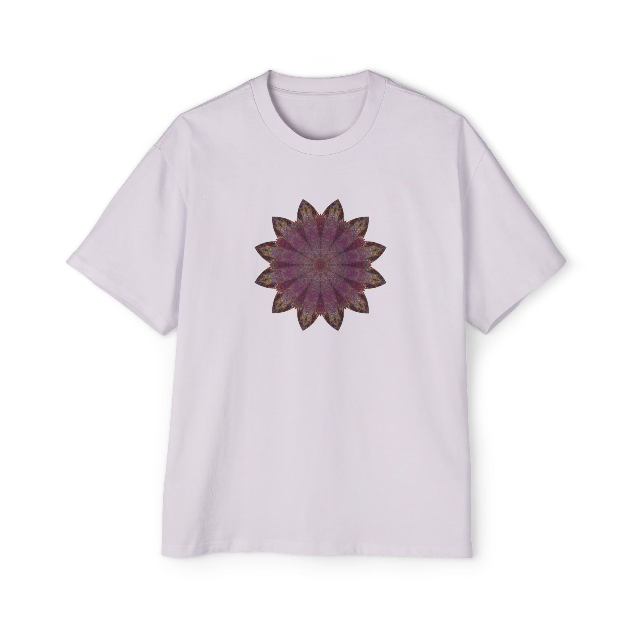 Men's Heavy Oversized Tee - Love Light Mandalas No.6