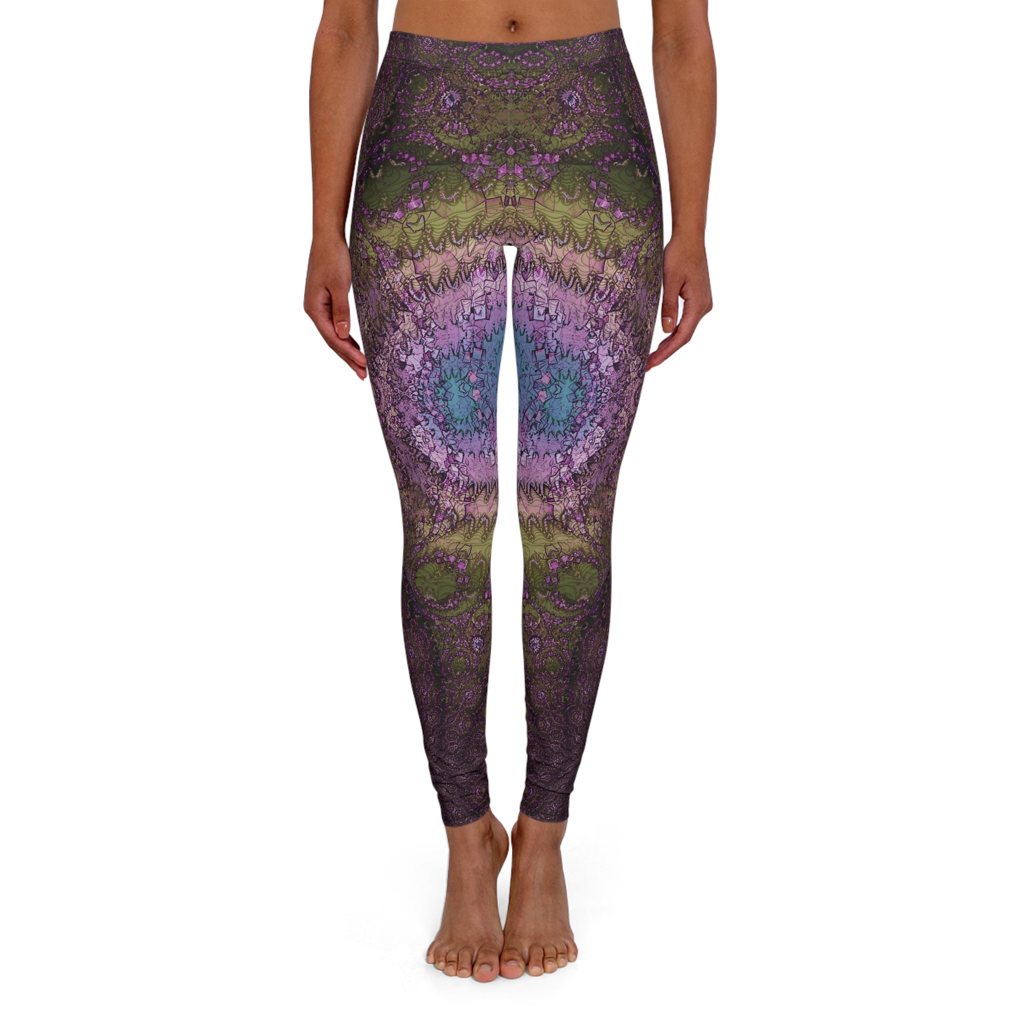 Spandex Leggings - Love Light Fractals No.8b