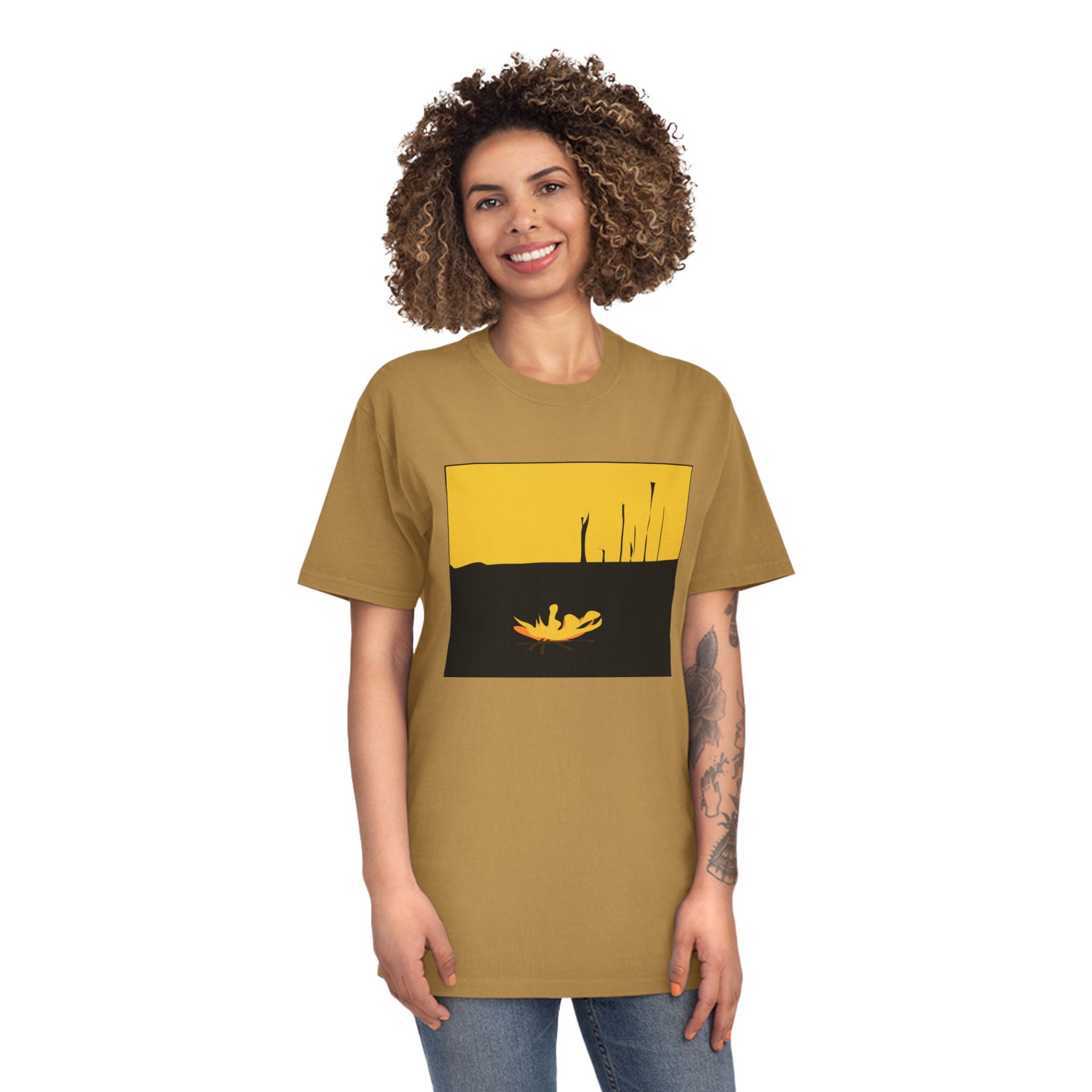 Unisex Faded Shirt -The Traveller Series (Fire)