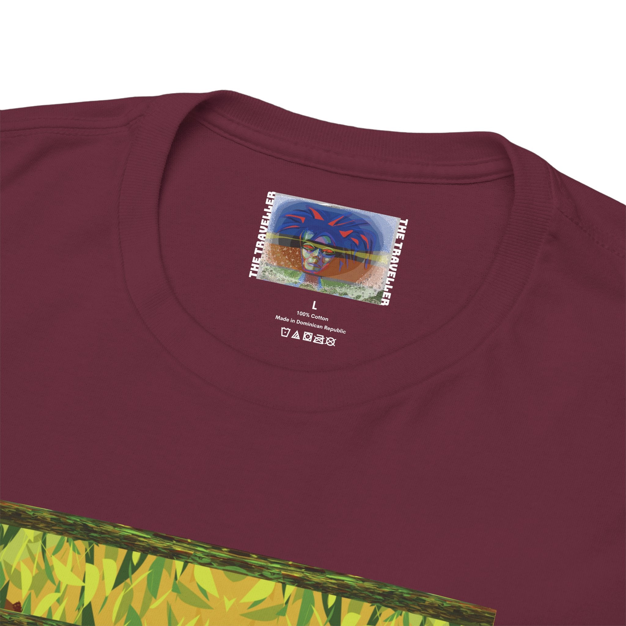 Unisex Heavy Cotton Tee - The Traveller Series (Abstract Autumn)