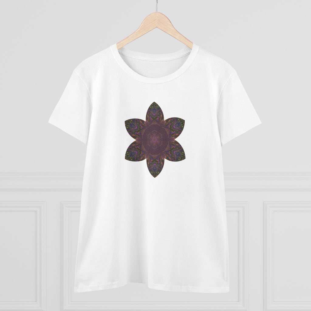 Women's Midweight Cotton Tee - Love Light Mandalas No.3