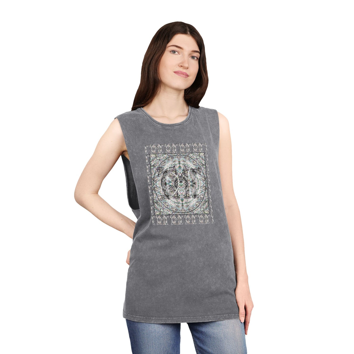 Unisex Stonewash Tank Top - DMT Scribe No.12
