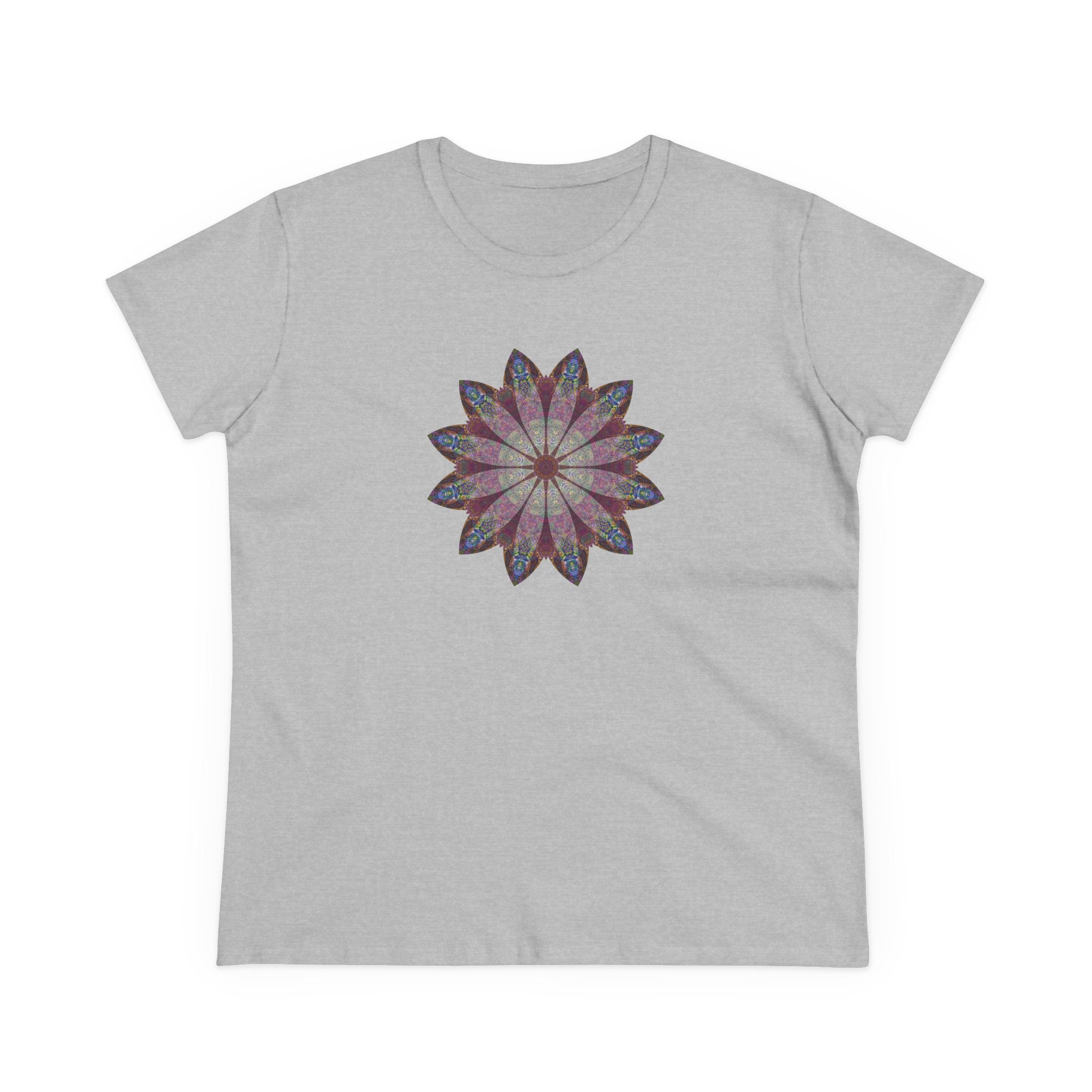 Women's Midweight Cotton Tee - Love Light Mandalas No.9