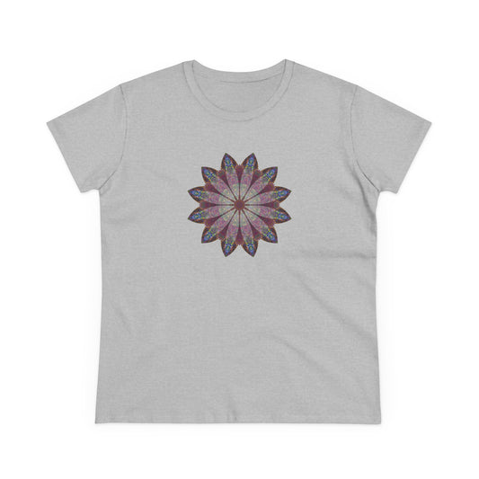 Women's Midweight Cotton Tee - Love Light Mandalas No.9