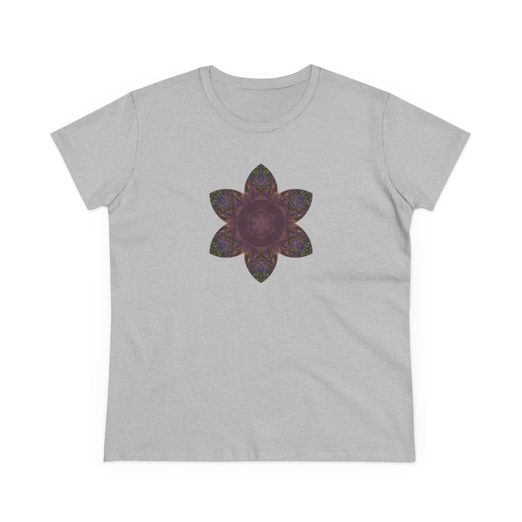 Women's Midweight Cotton Tee - Love Light Mandalas No.3