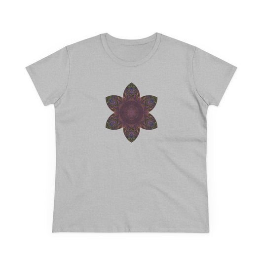 Women's Midweight Cotton Tee - Love Light Mandalas No.3