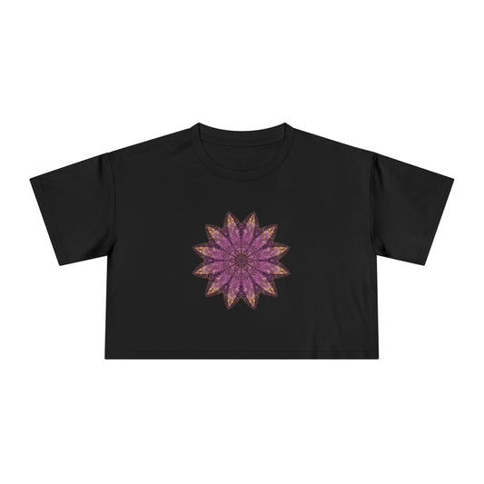 Women's Cropped Tee - Love Light Mandalas No.16