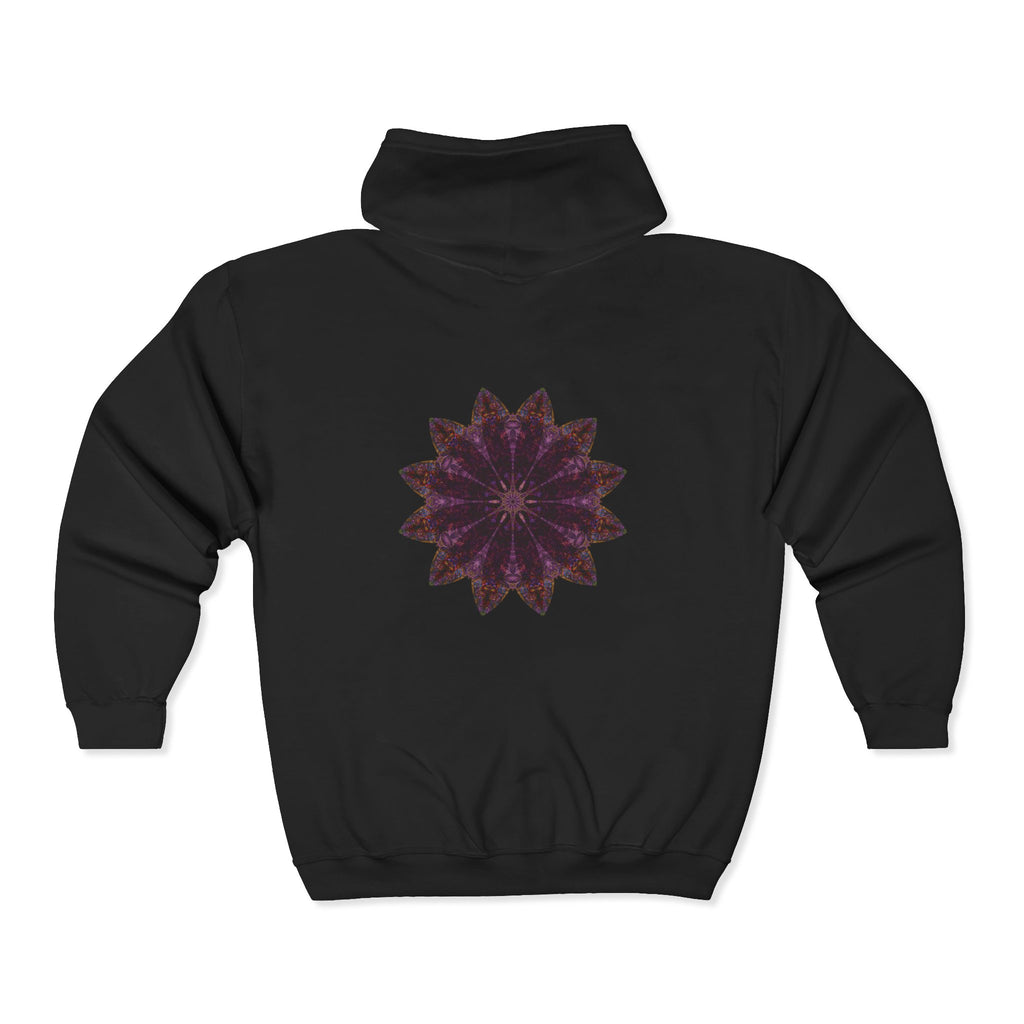 Unisex Heavy Blend™ Full Zip Hooded Sweatshirt - Love Light Mandalas No.15