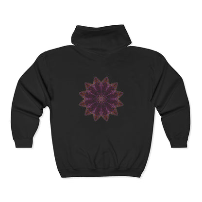 Unisex Heavy Blend™ Full Zip Hooded Sweatshirt - Love Light Mandalas No.15