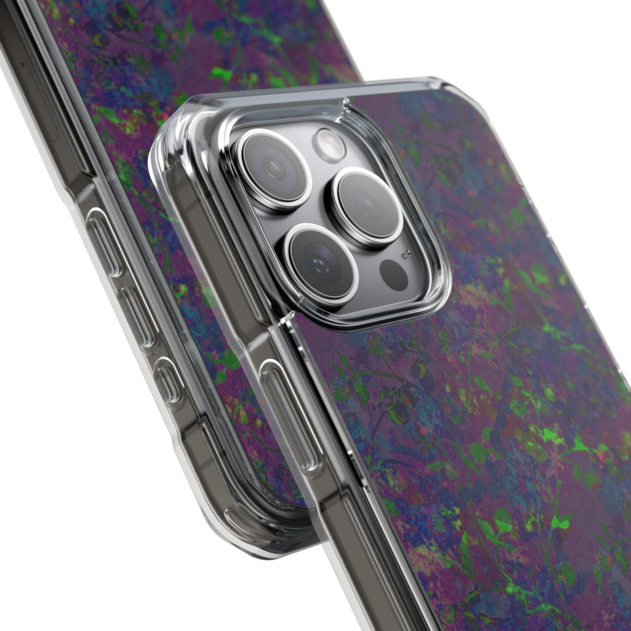 iPhone 15 Magnetic Clear Impact Case - Hidden Weave Series V3 No.23