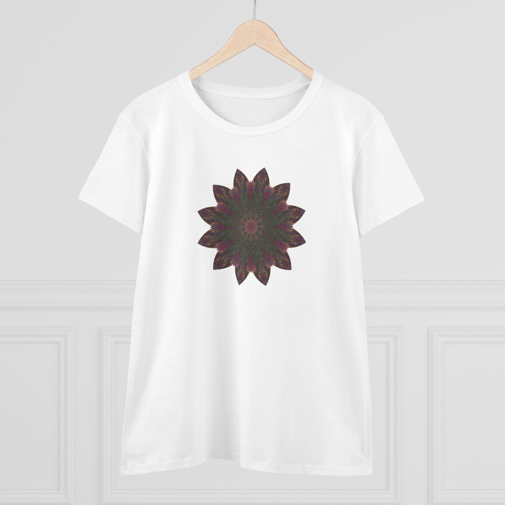 Women's Midweight Cotton Tee - Love Light Mandalas No.7