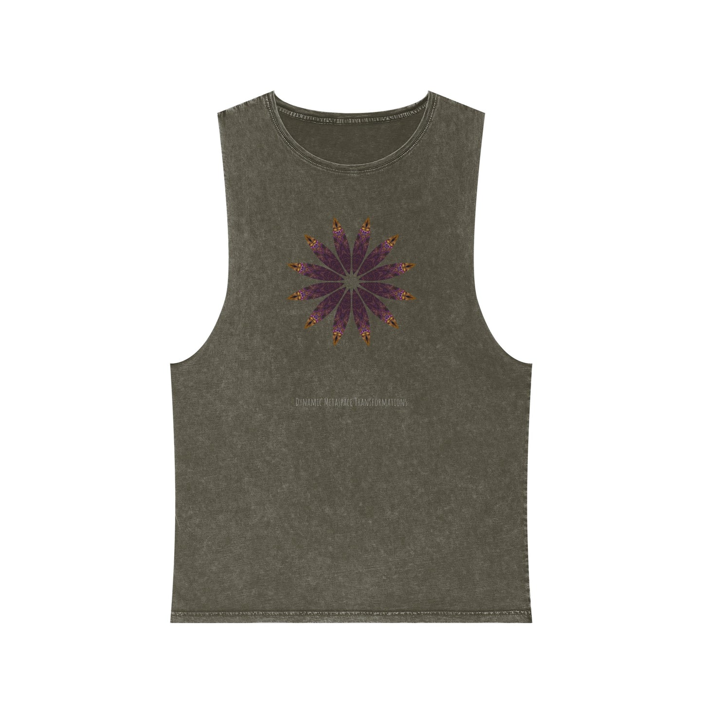 Unisex Stonewash Tank Top - Love Light Mandalas No.2