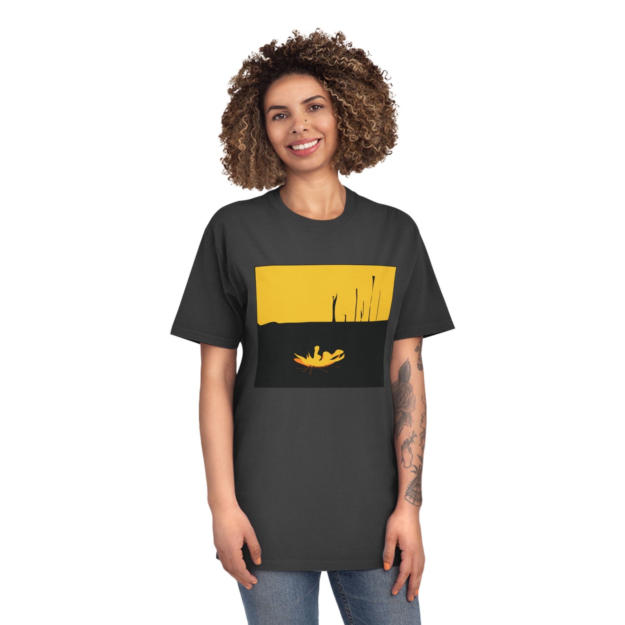 Unisex Faded Shirt -The Traveller Series (Fire)