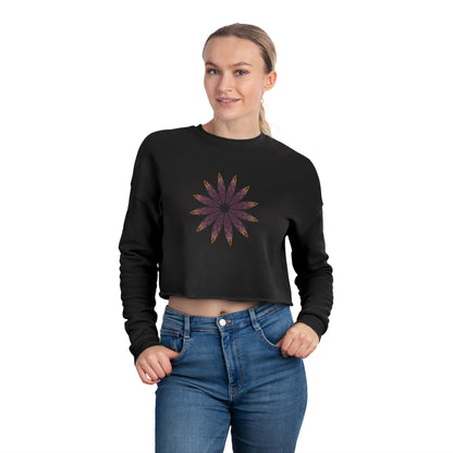Women's Cropped Sweatshirt - Love Light Mandalas No.2