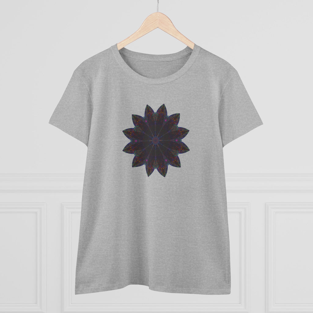 Women's Midweight Cotton Tee - Love Light Mandalas No.25