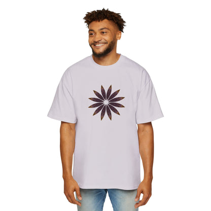 Men's Heavy Oversized Tee - Love Light Mandalas No.2