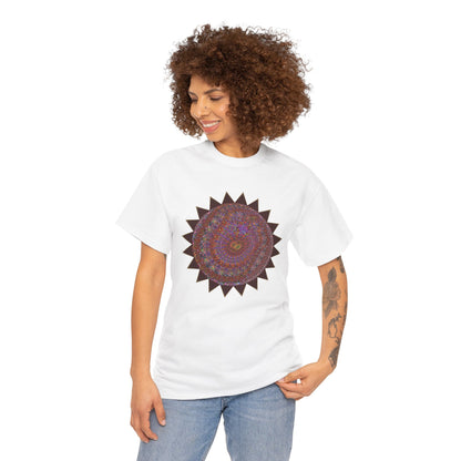 Unisex Heavy Cotton Tee - Mycelium Mandalas No.M18K4