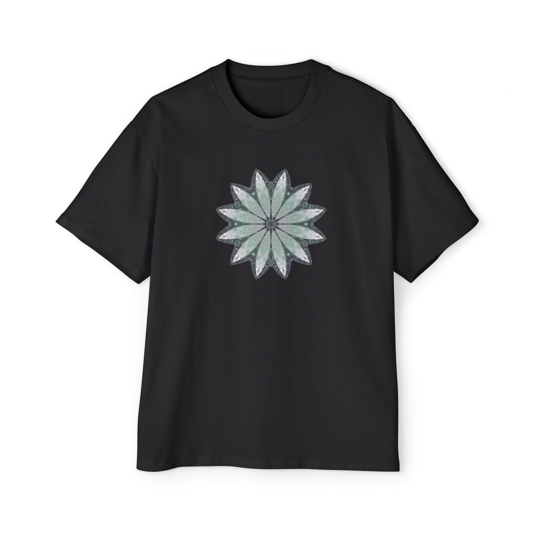 Men's Heavy Oversized Tee - Love Light Mandalas No.22