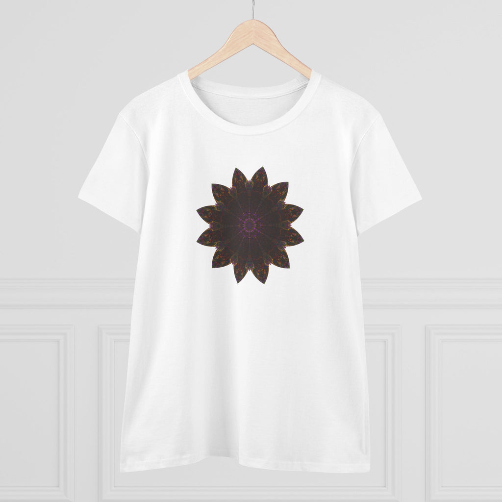 Women's Midweight Cotton Tee - Love Light Mandalas No.12