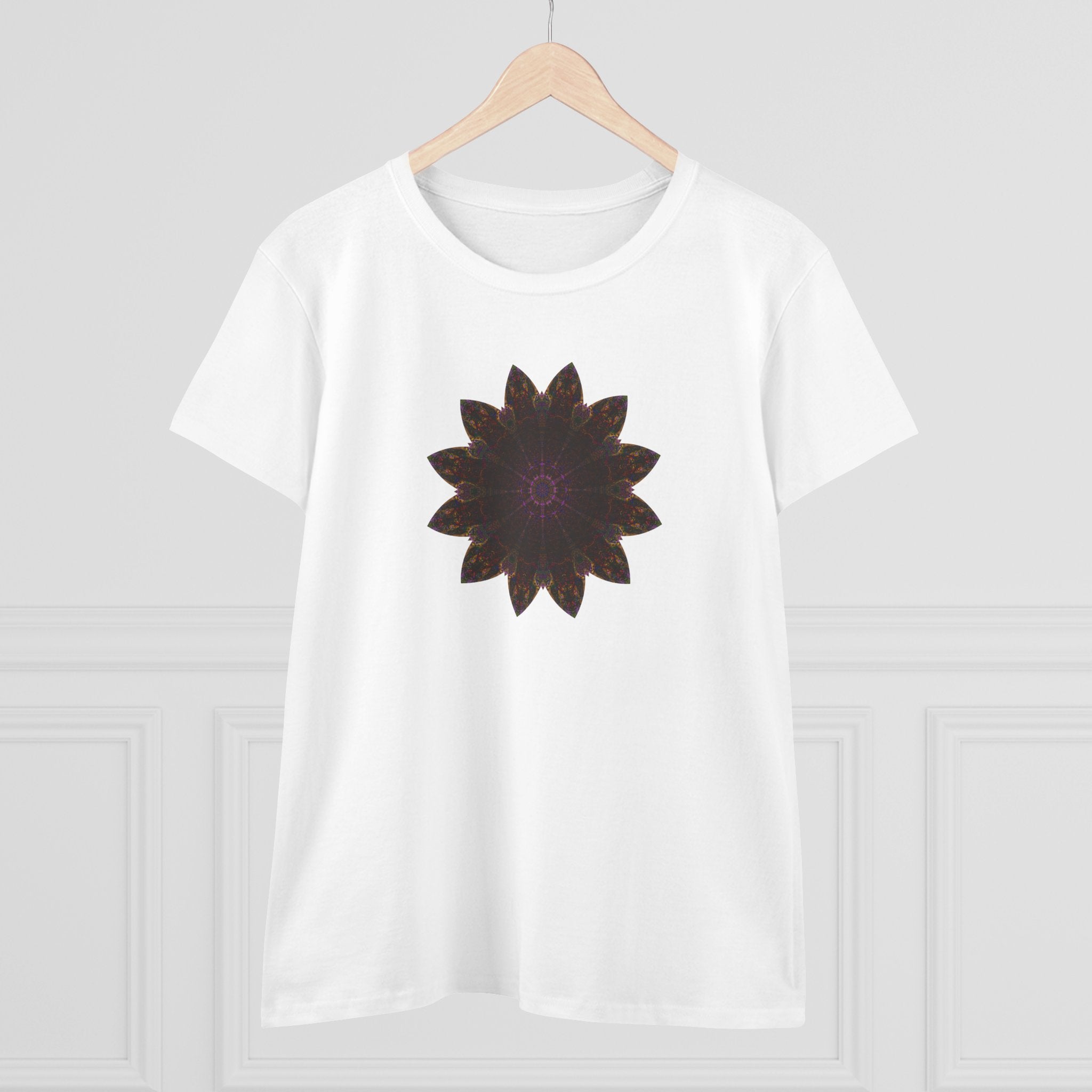 Women's Midweight Cotton Tee - Love Light Mandalas No.12
