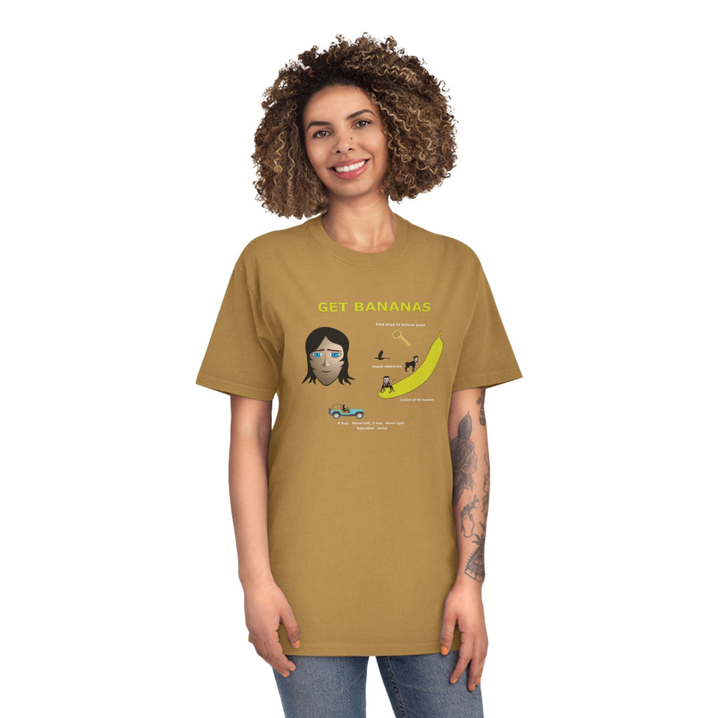 Unisex Faded Shirt - Monkey Shadows Get Bananas
