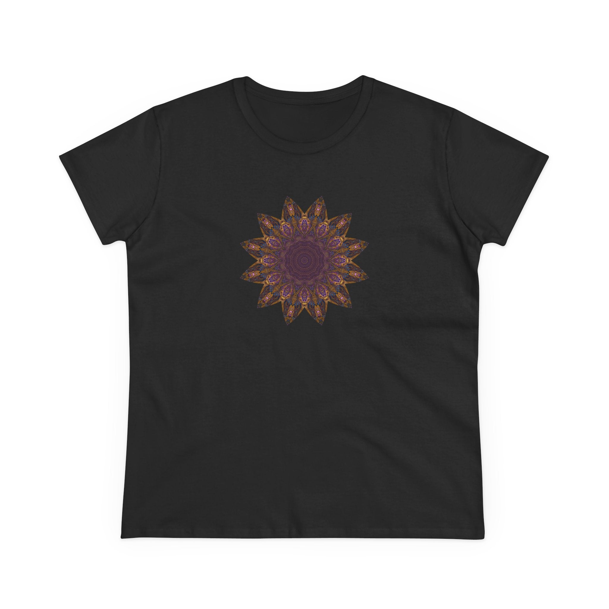 Women's Midweight Cotton Tee - Love Light Mandalas No.1
