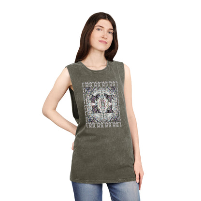 Unisex Stonewash Tank Top - DMT Scribe No.8