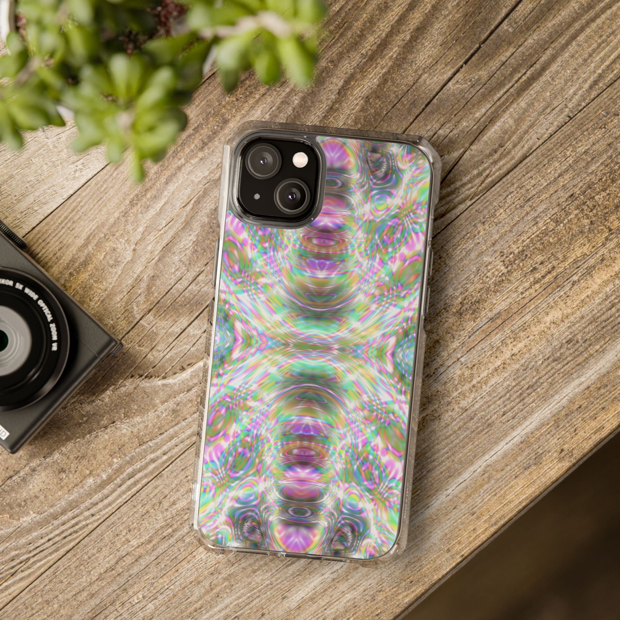iPhone 14 Magnetic Clear Impact Case - DMT Scribe Tiles No.7