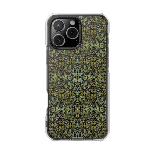 iPhone 16 Magnetic Clear Impact Case - Hidden Weave Series No.4