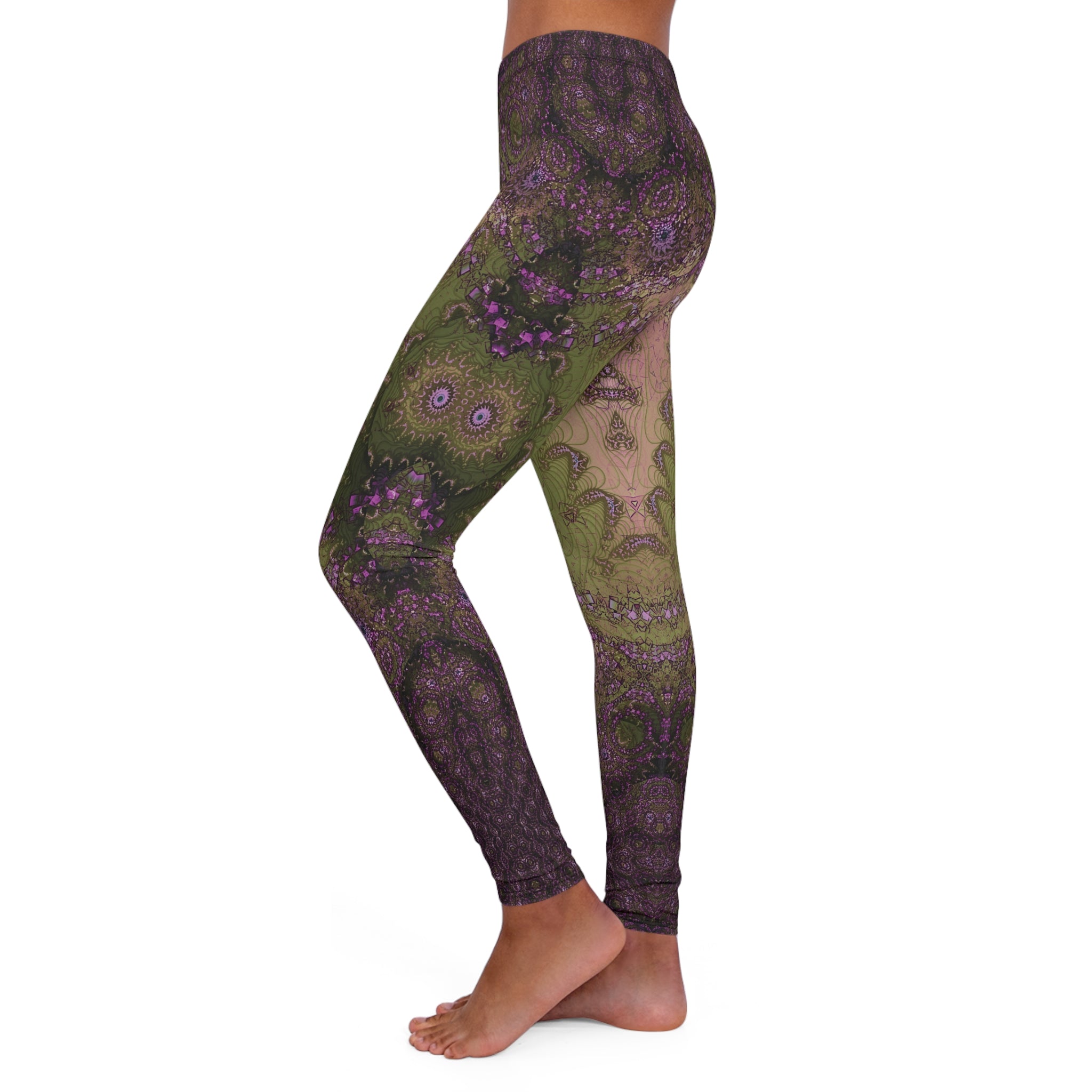 Spandex Leggings - Love Light Fractals No.8a
