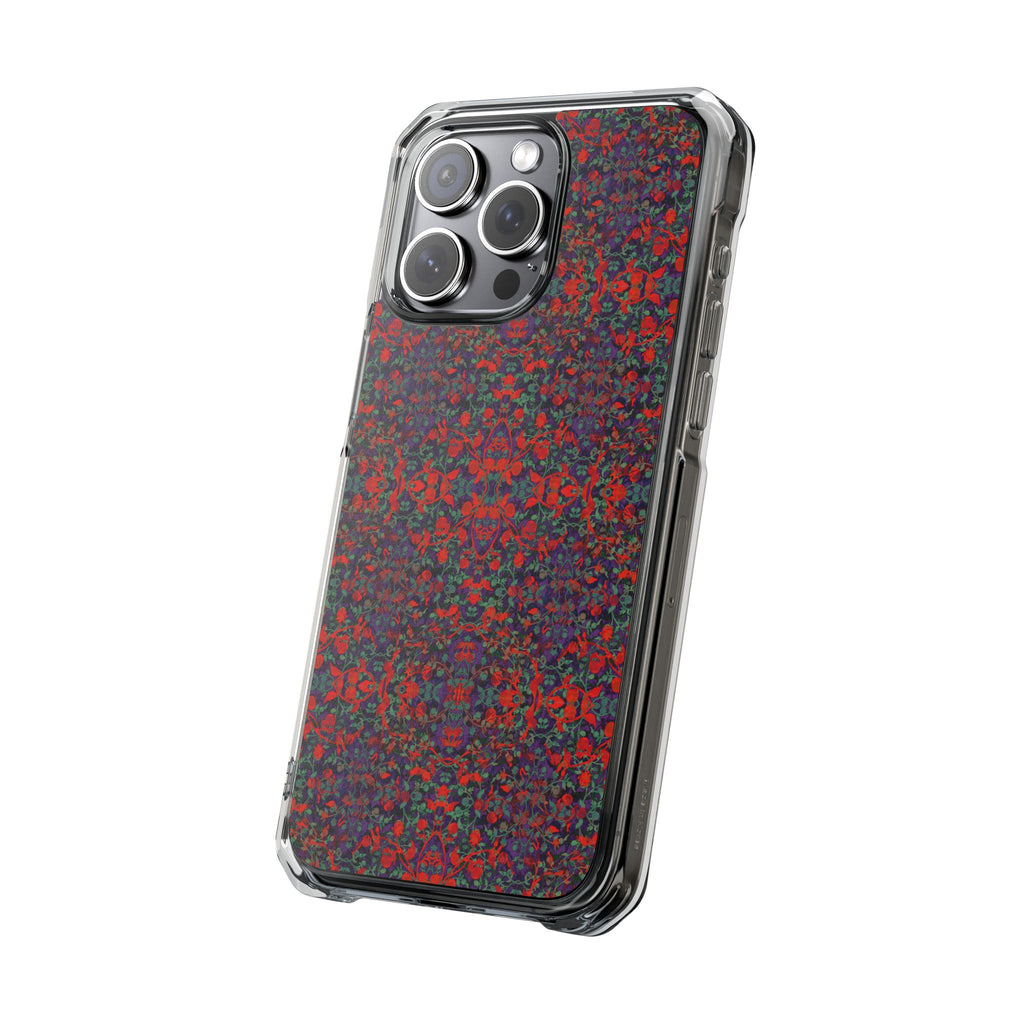 iPhone 15 Magnetic Clear Impact Case - Hidden Weave Series No.25