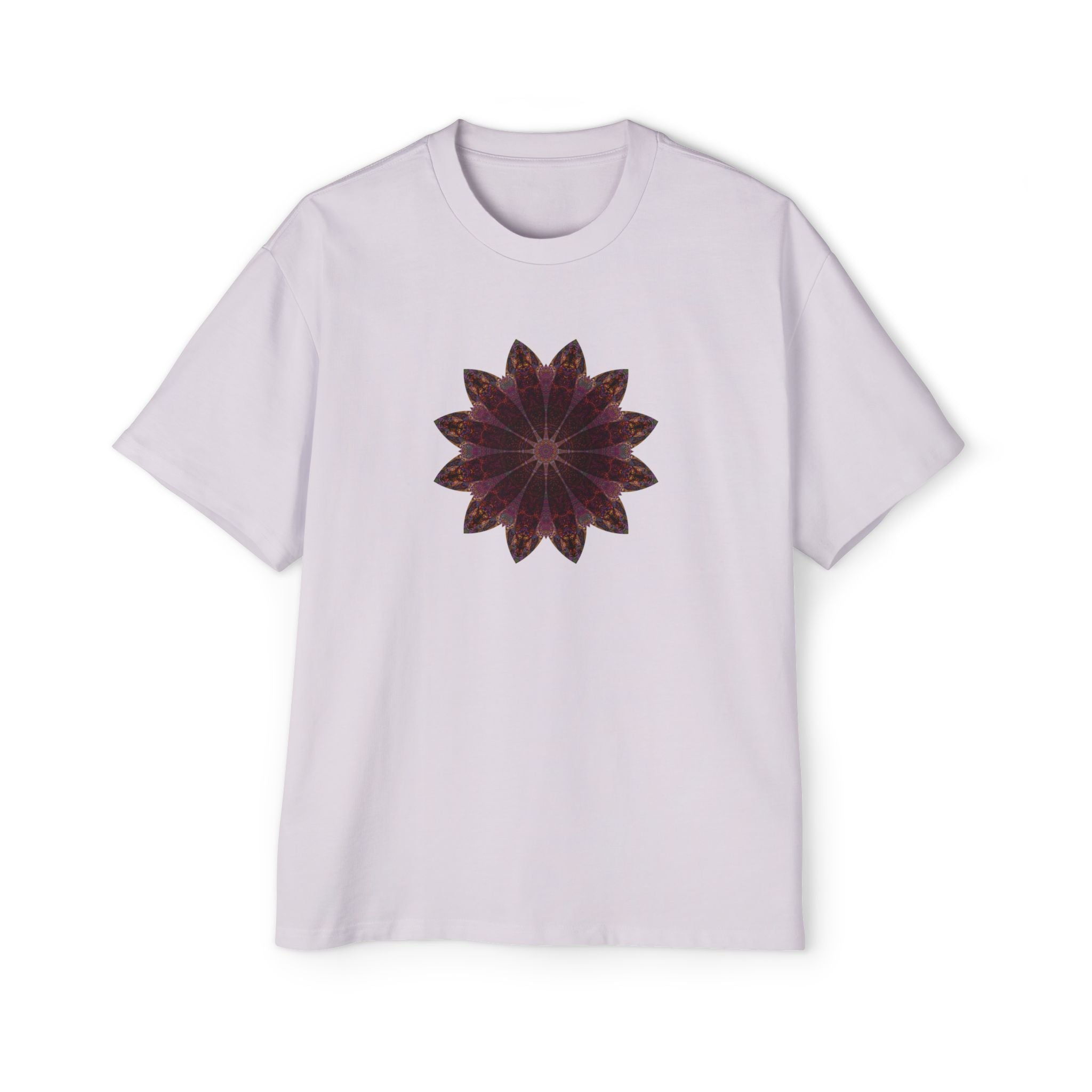 Men's Heavy Oversized Tee - Love Light Mandalas No.5