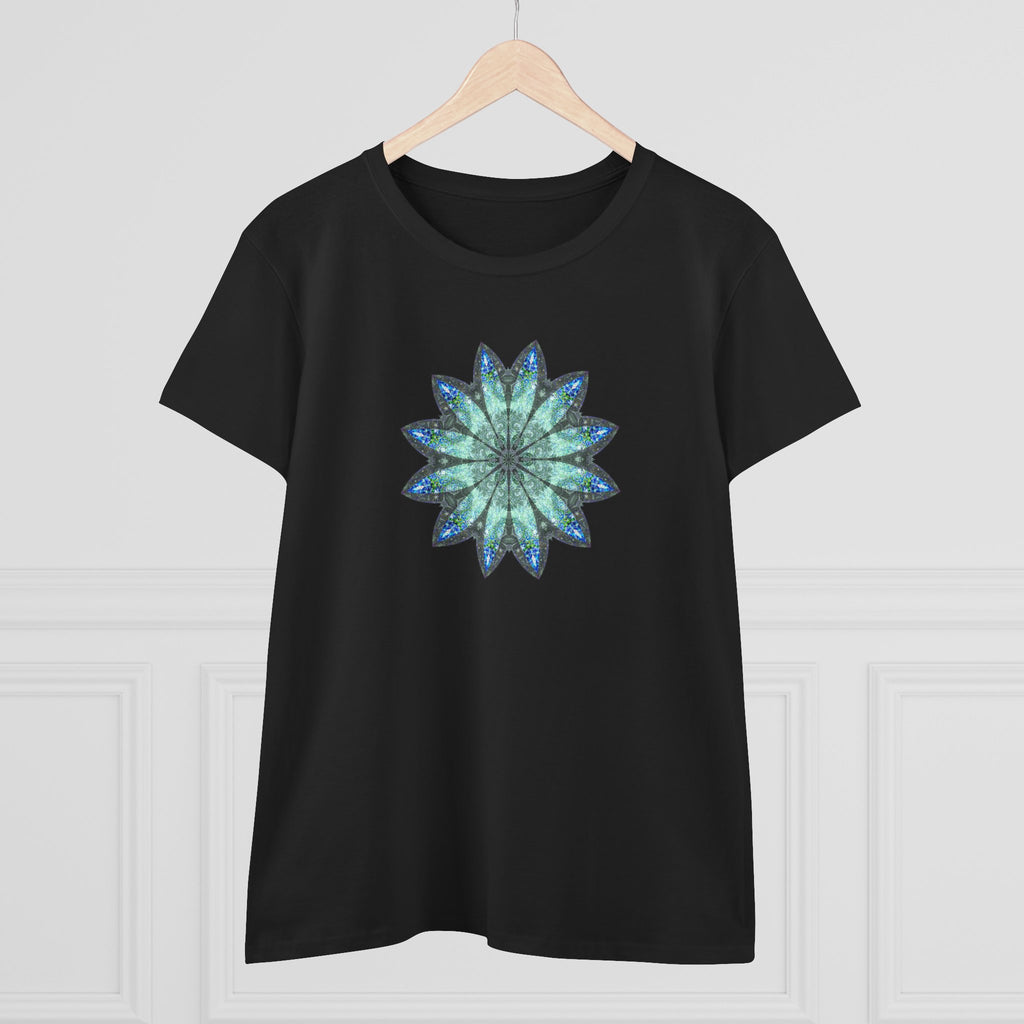 Women's Midweight Cotton Tee - Love Light Mandalas No.20