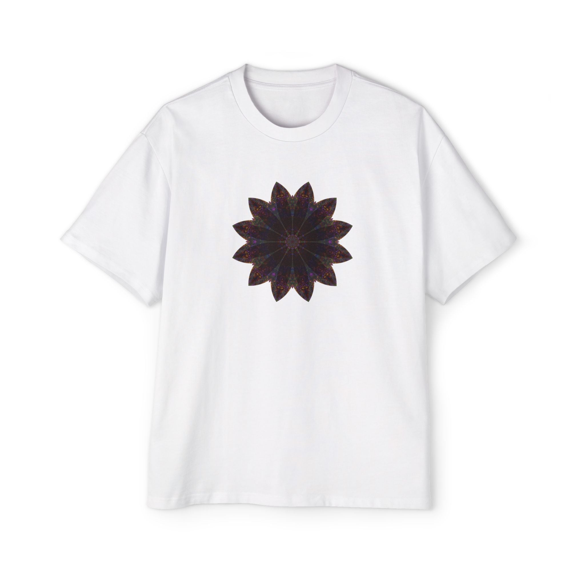 Men's Heavy Oversized Tee - Love Light Mandalas No.10
