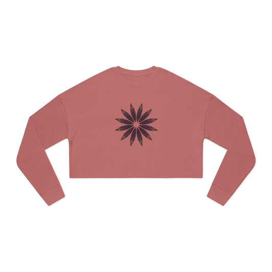 Women's Cropped Sweatshirt - Love Light Mandalas No.2