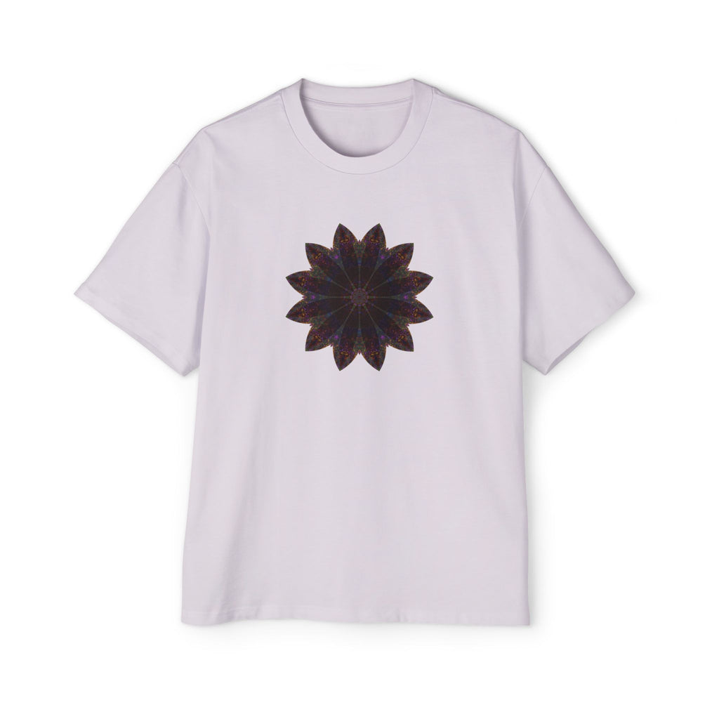 Men's Heavy Oversized Tee - Love Light Mandalas No.10
