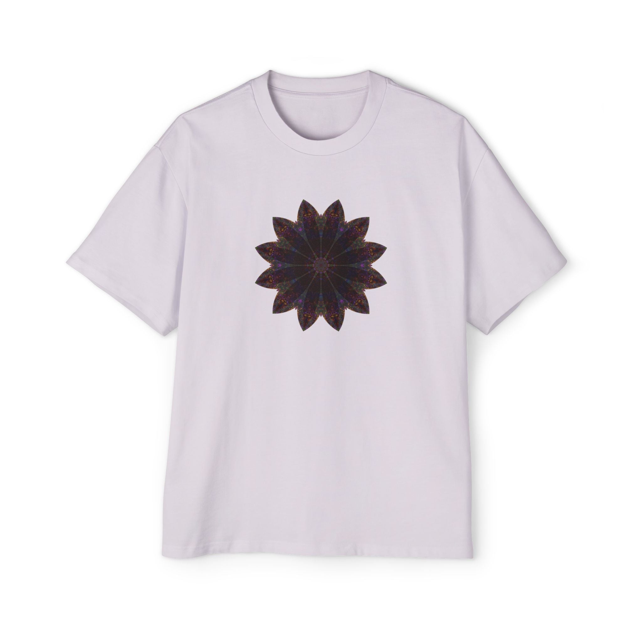 Men's Heavy Oversized Tee - Love Light Mandalas No.10