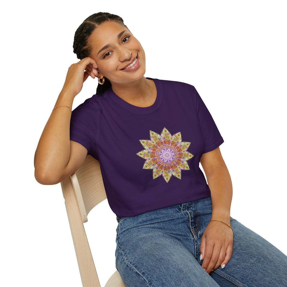 Unisex Softstyle T-Shirt - Love Light Mandalas No.14